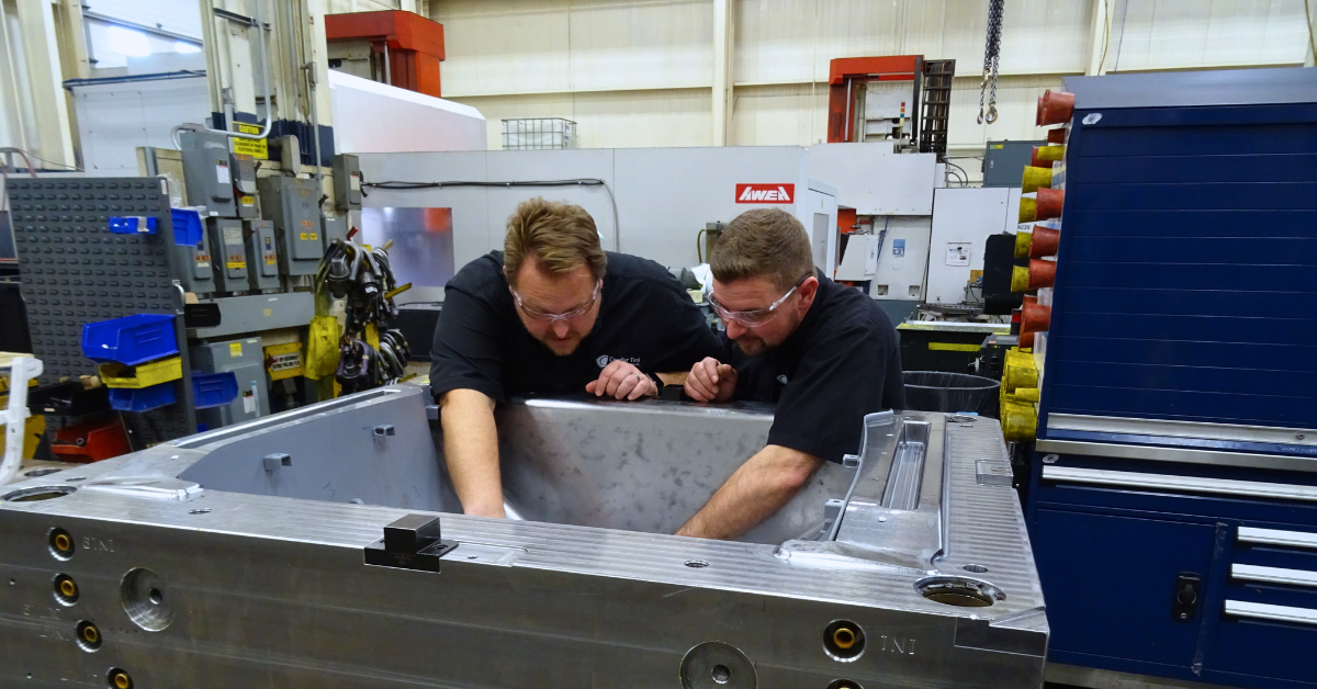 Program Manager Brian Remillong analyzes a Mold at Cavalier Tool.